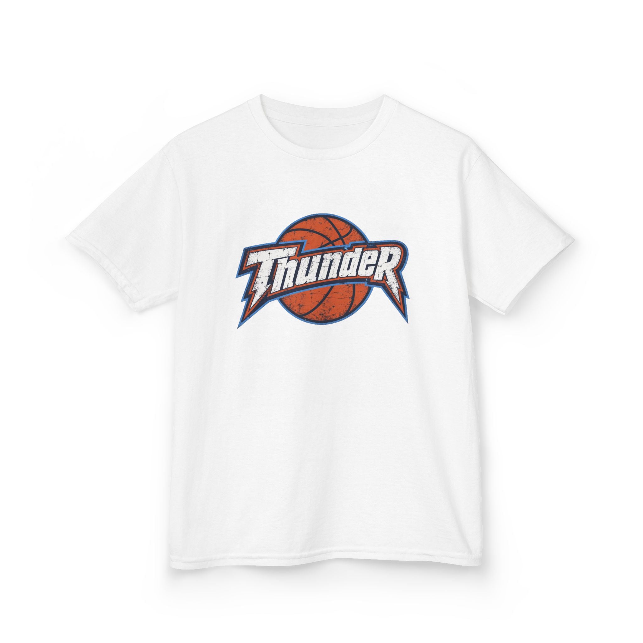 Kids Basketball 'Thunder' Logo Tee — Youth Sports Shirt