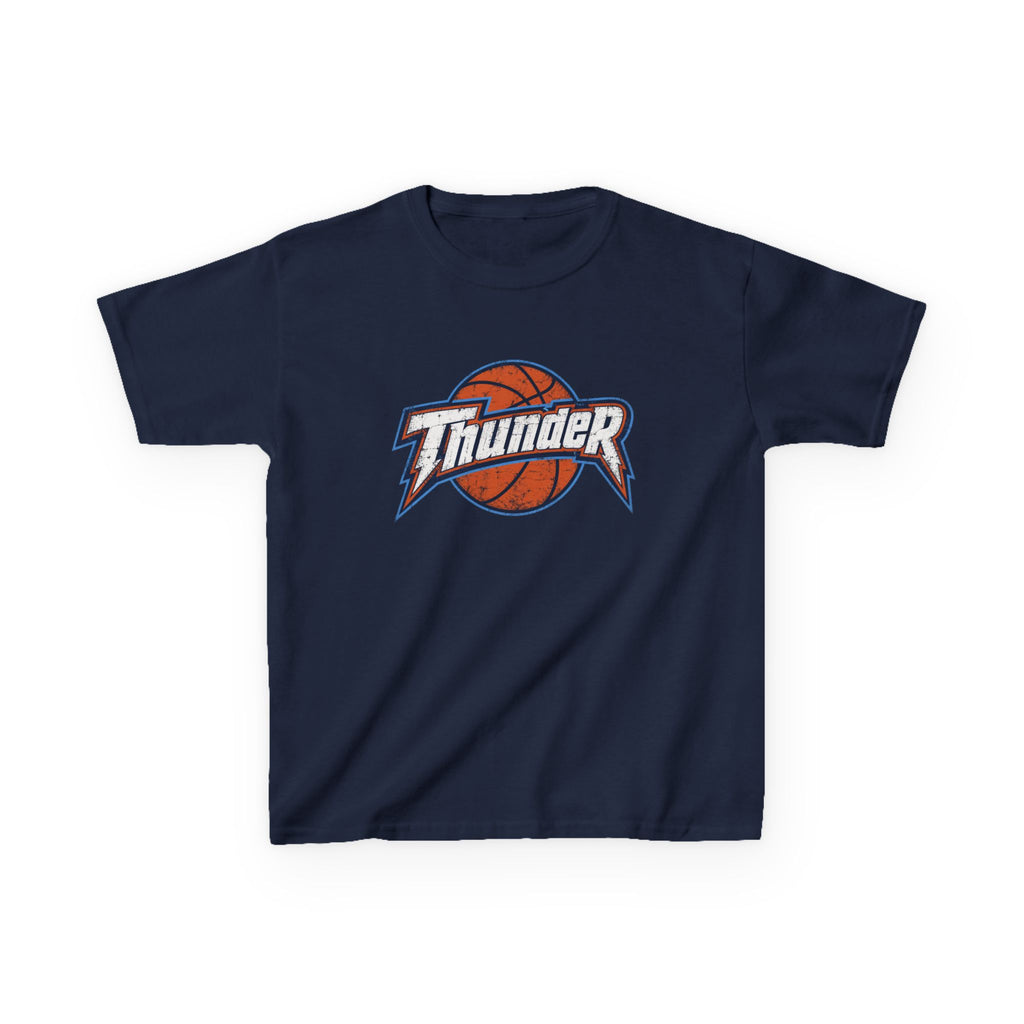 Kids Basketball 'Thunder' Logo Tee — Youth Sports Shirt