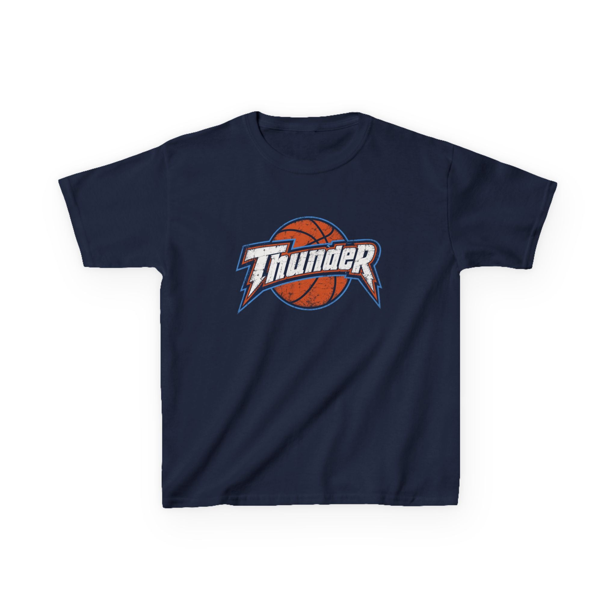 Kids Basketball 'Thunder' Logo Tee — Youth Sports Shirt