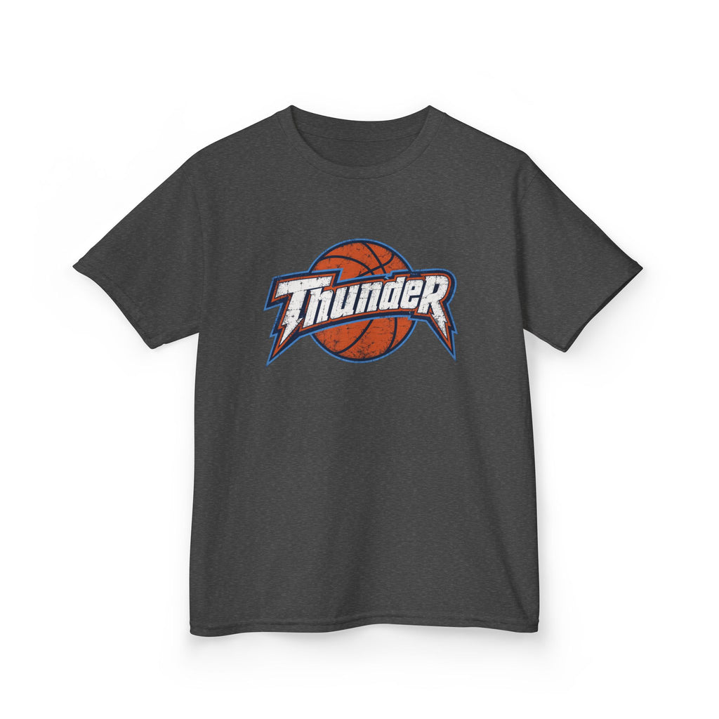 Kids Basketball 'Thunder' Logo Tee — Youth Sports Shirt