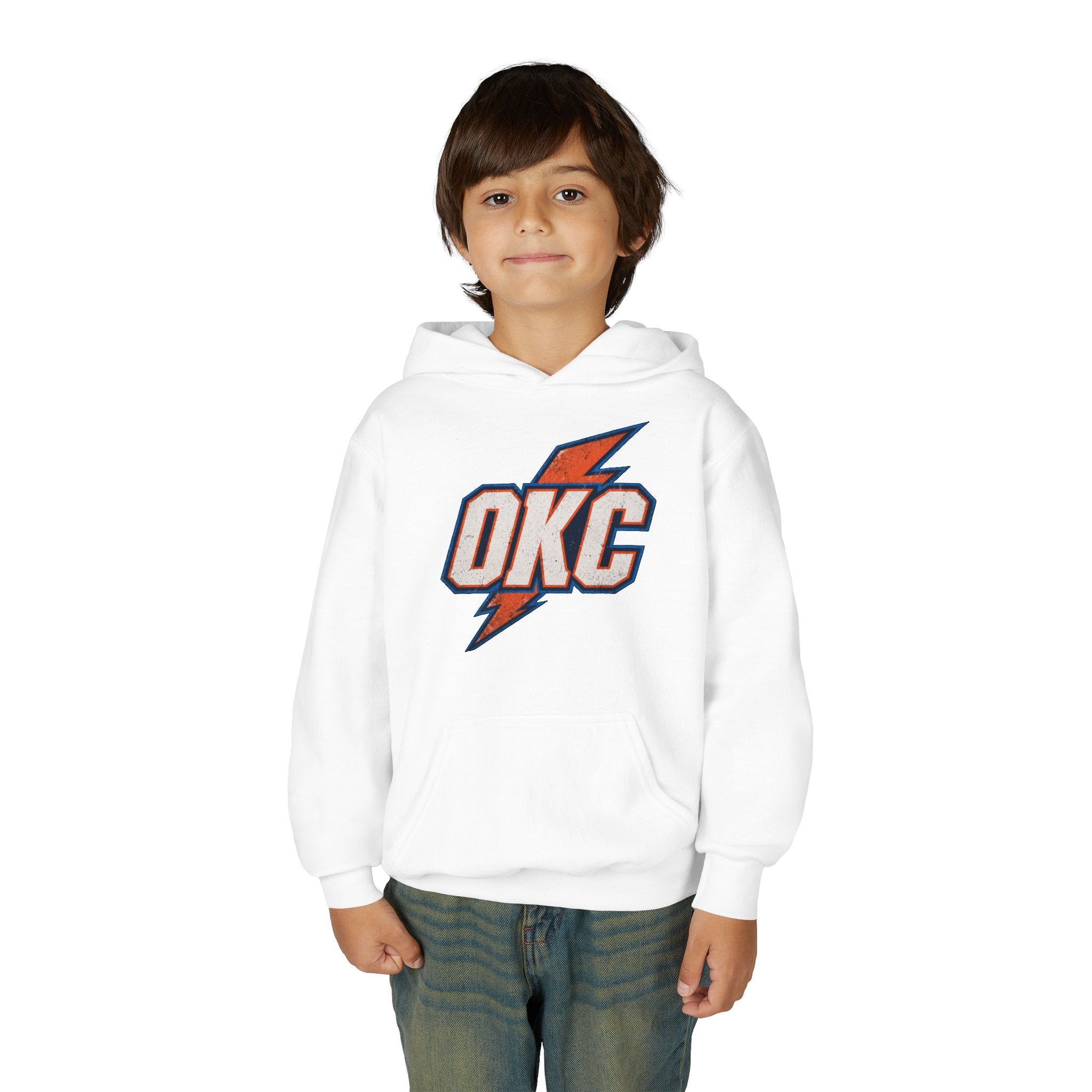 Kids OKC Thunder Hoodie — Youth Basketball Team Pullover