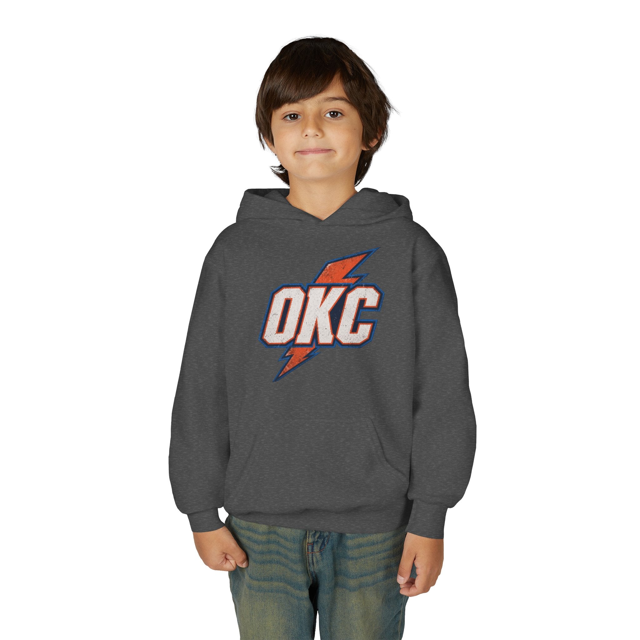 Kids OKC Thunder Hoodie — Youth Basketball Team Pullover