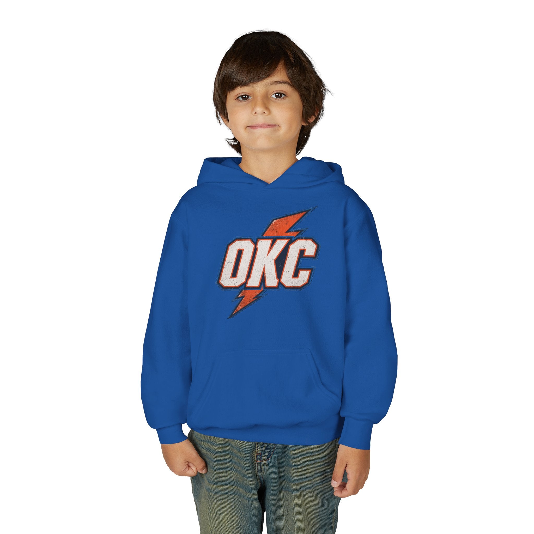 Kids OKC Thunder Hoodie — Youth Basketball Team Pullover