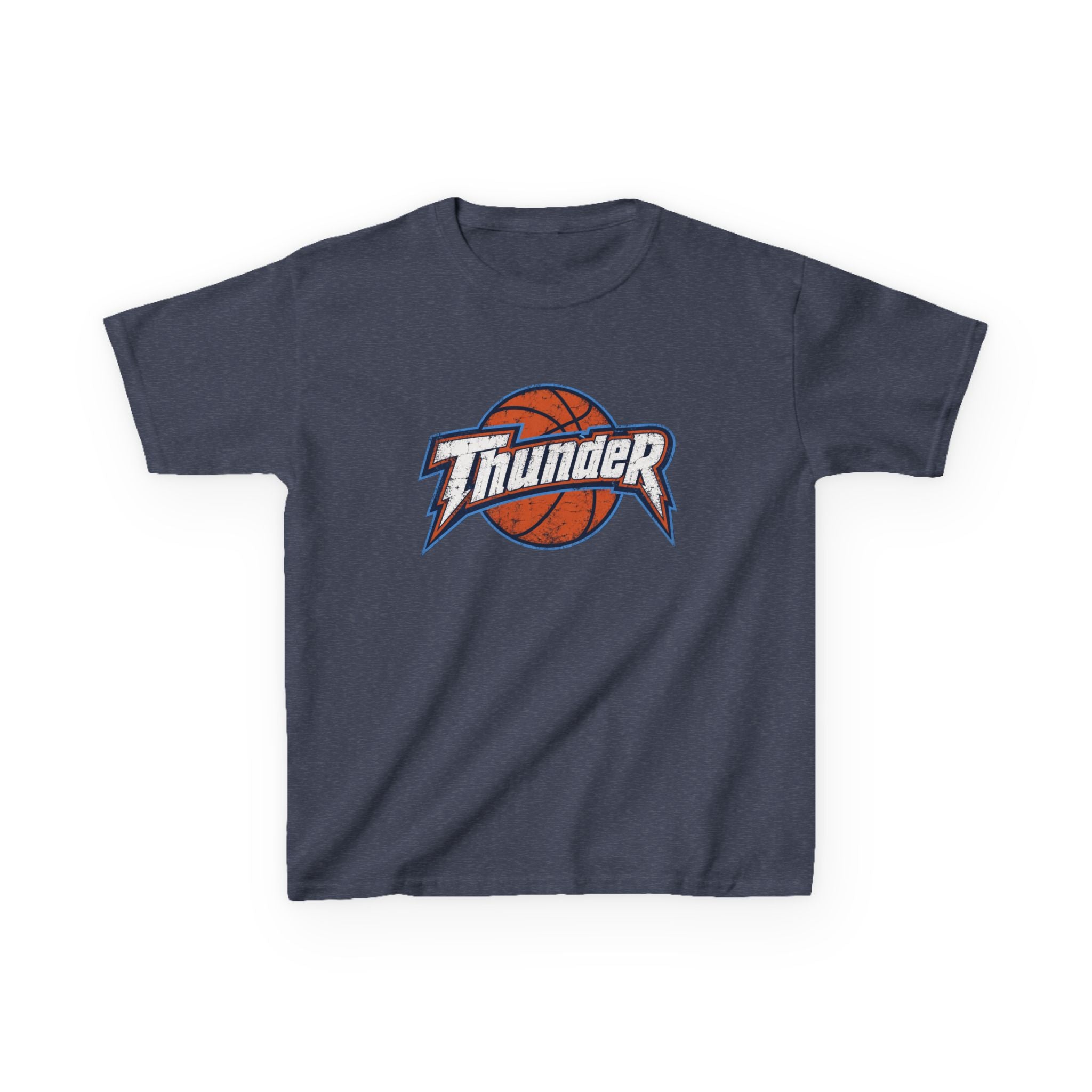 Kids Basketball 'Thunder' Logo Tee — Youth Sports Shirt