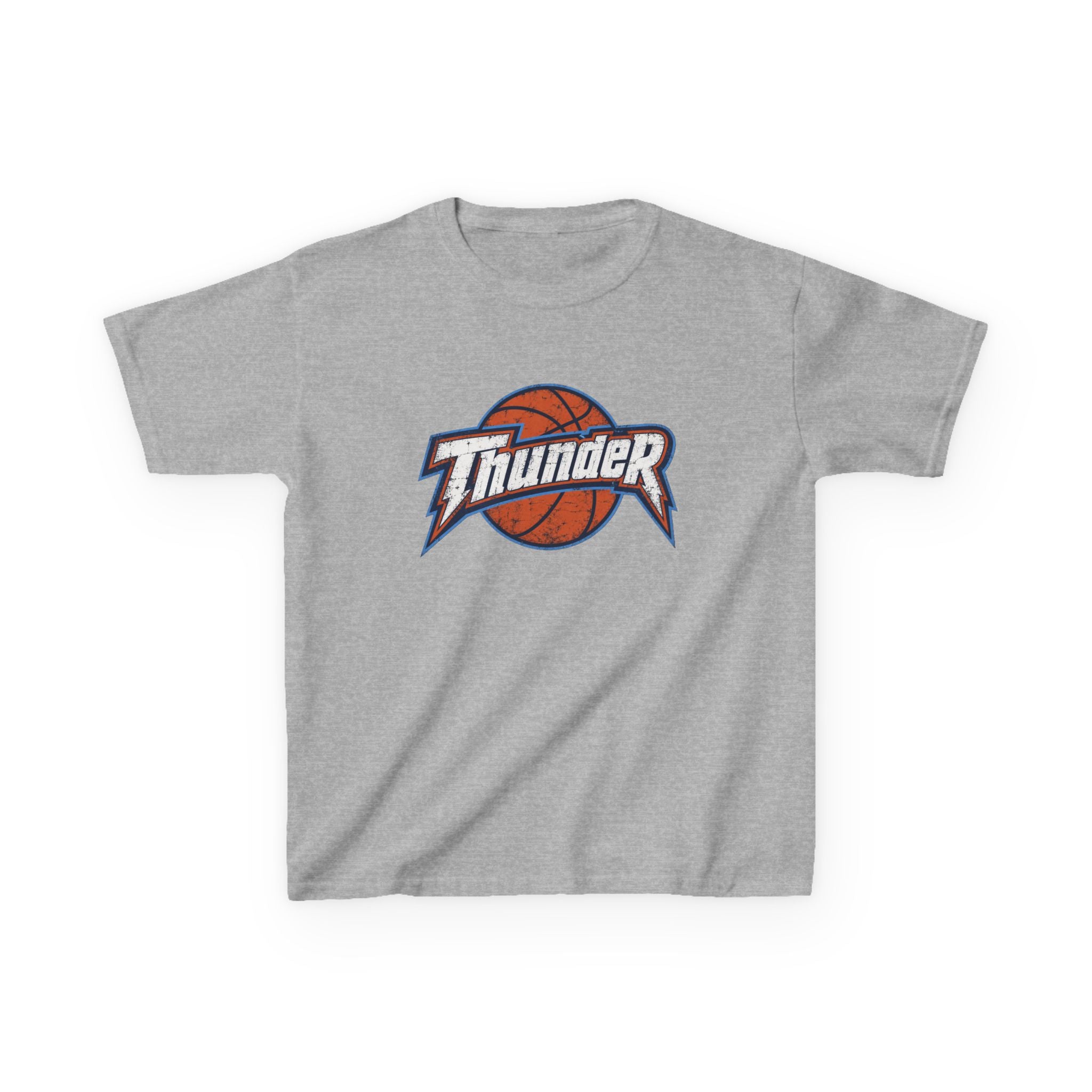 Kids Basketball 'Thunder' Logo Tee — Youth Sports Shirt