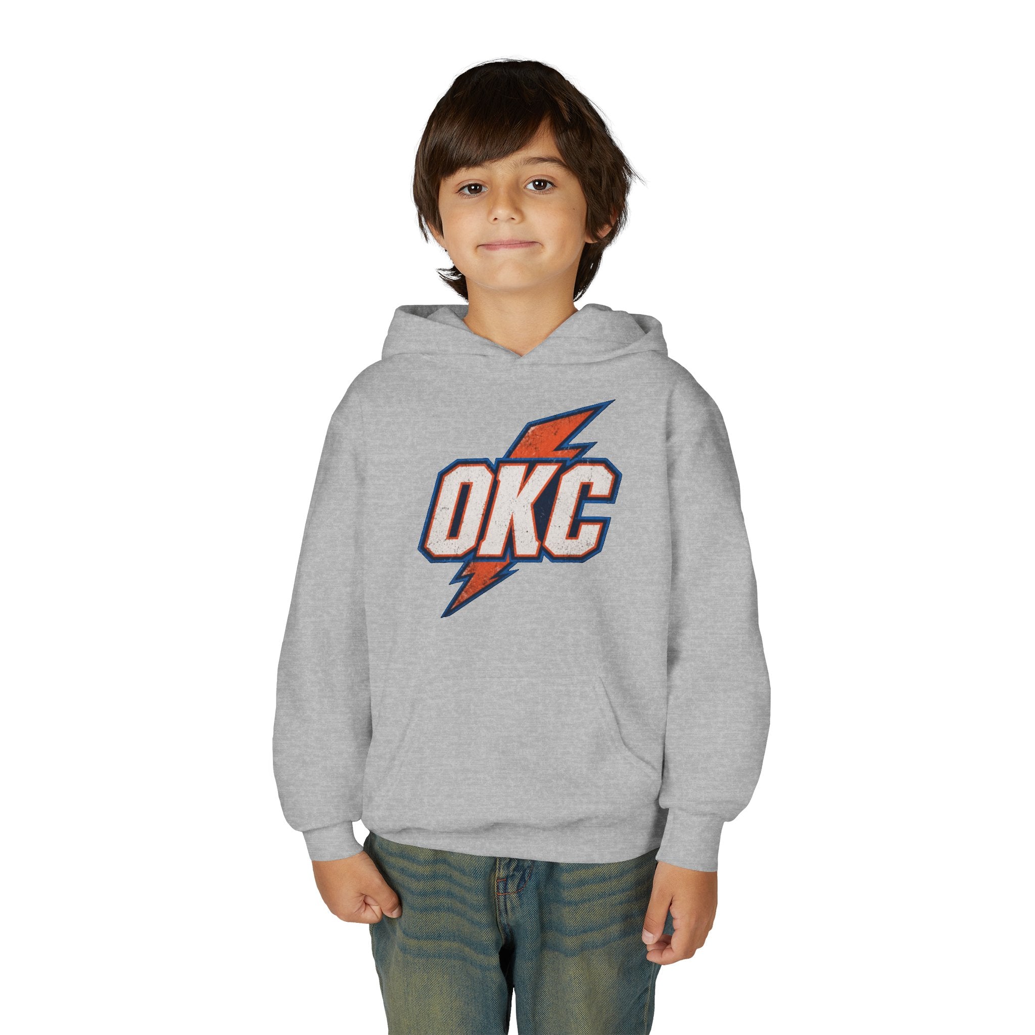 Kids OKC Thunder Hoodie — Youth Basketball Team Pullover