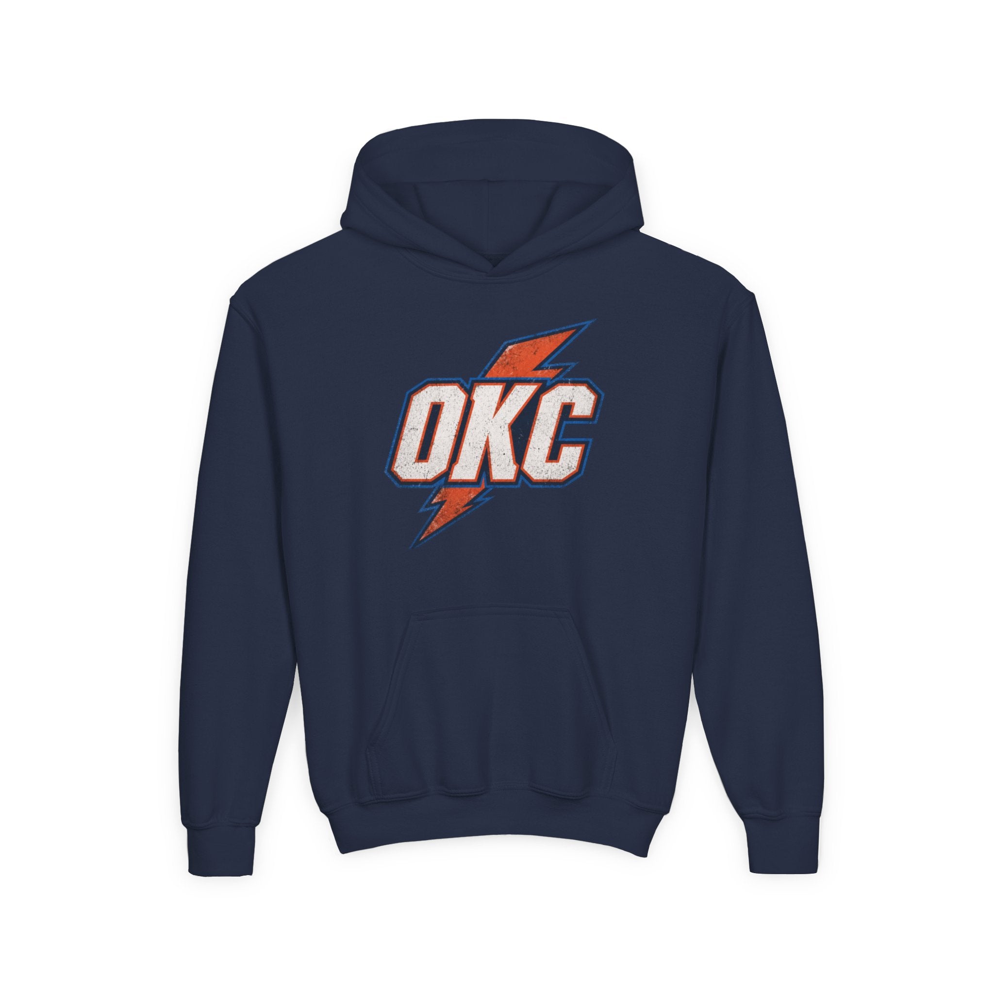 Kids OKC Thunder Hoodie — Youth Basketball Team Pullover